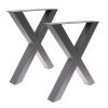 Artikelbild 1 des Artikels “Tischgestell X 80/80 Anthrazit DB 703 | Im Set (2x)“