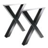 Artikelbild 1 des Artikels “Tischgestell X 80/80 Schwarz matt RAL 9005 | Im Set (2x)“