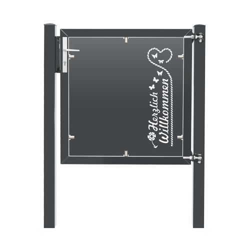 Artikelbild des Artikels “Design-Tor DT06 Anthrazit RAL 7016 | 1030  | 1000  | 1 flügelig“
