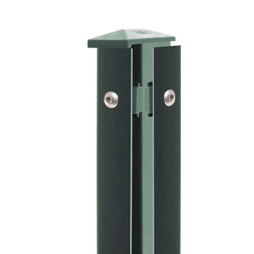 Artikelbild des Artikels “Zaunpfosten Typ 1 moosgrün RAL 6005 | 1230 | Zum Einbetonieren | Eckpfosten Rechts“