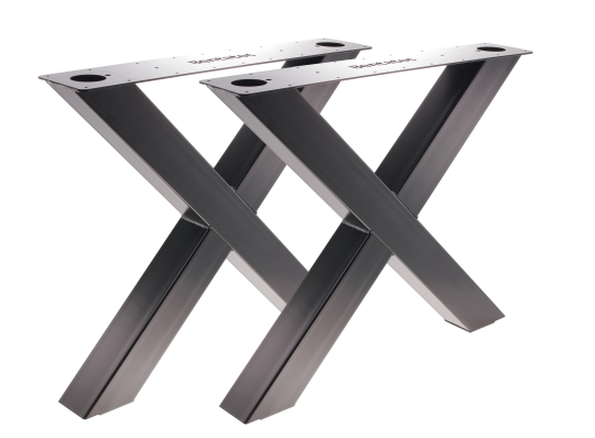 Tischgestell X 100/100 Schwarz matt | Im Set (2x)