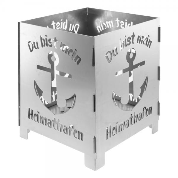 Feuerstelle gelasert "mein Heimathafen" 