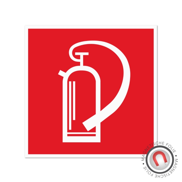 Hinweisschild eckig, Feuerlöscher Magnetschild | 20 x 20 cm
