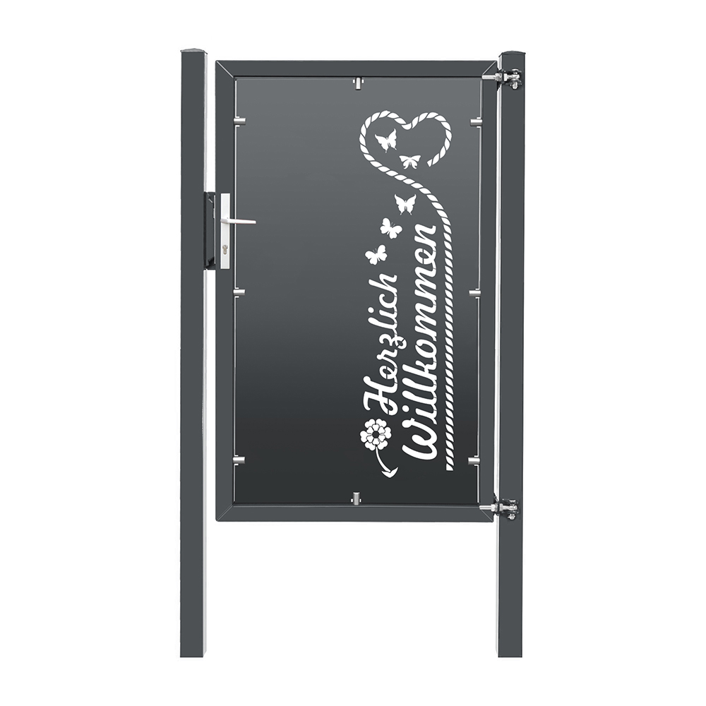 Artikelbild 1 des Artikels “Design-Tor DT06 Anthrazit RAL 7016 | 1630  | 1000  | 1 flügelig“