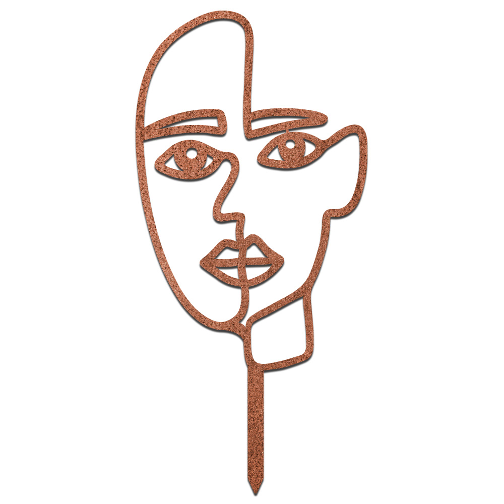 Artikelbild 1 des Artikels “Gartenstecker Female Face Lineart “