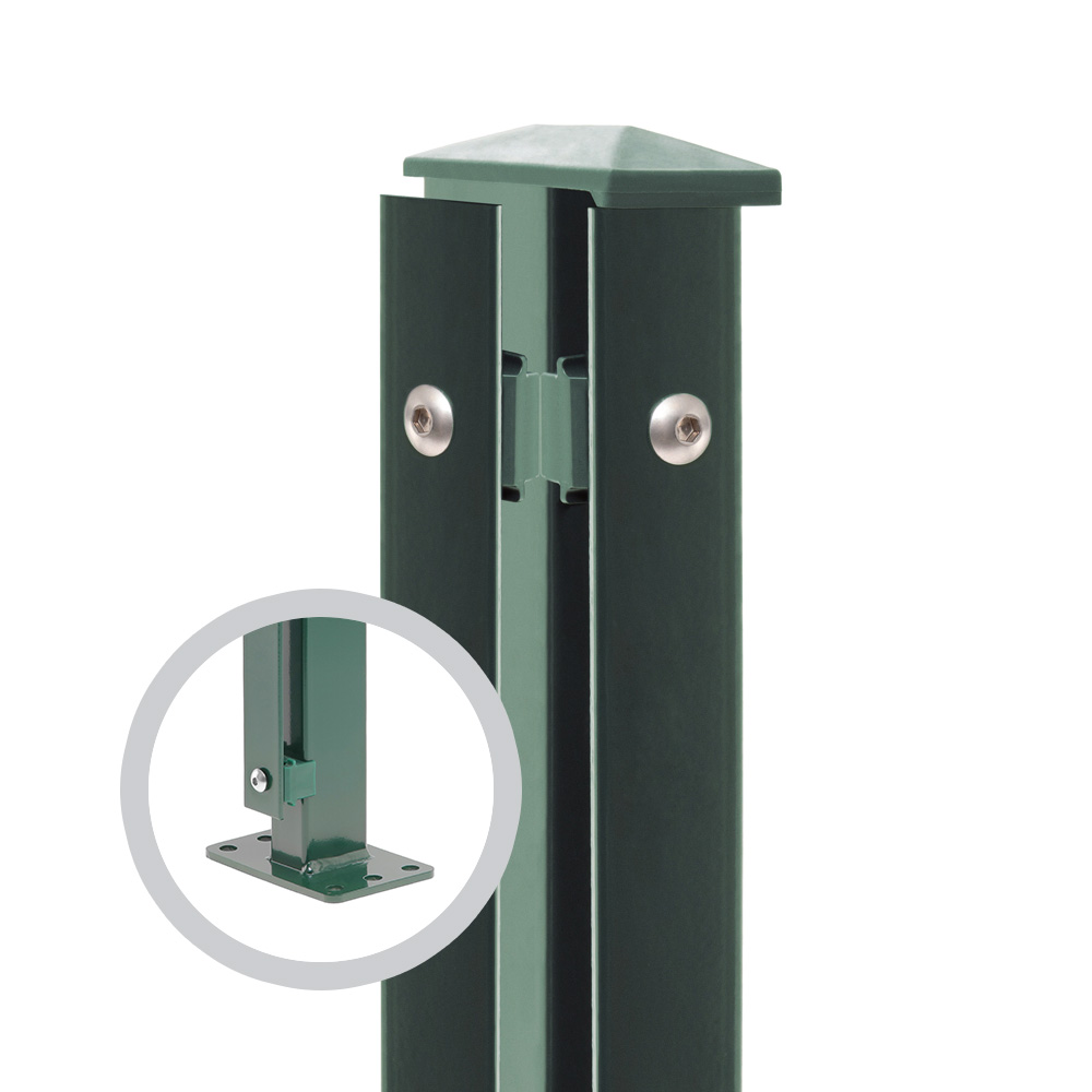  Artikelbild 1 des Artikels “Zaunpfosten Typ 1 moosgrün RAL 6005 | 2030 | Zum Aufdübeln | Eckpfosten Links“