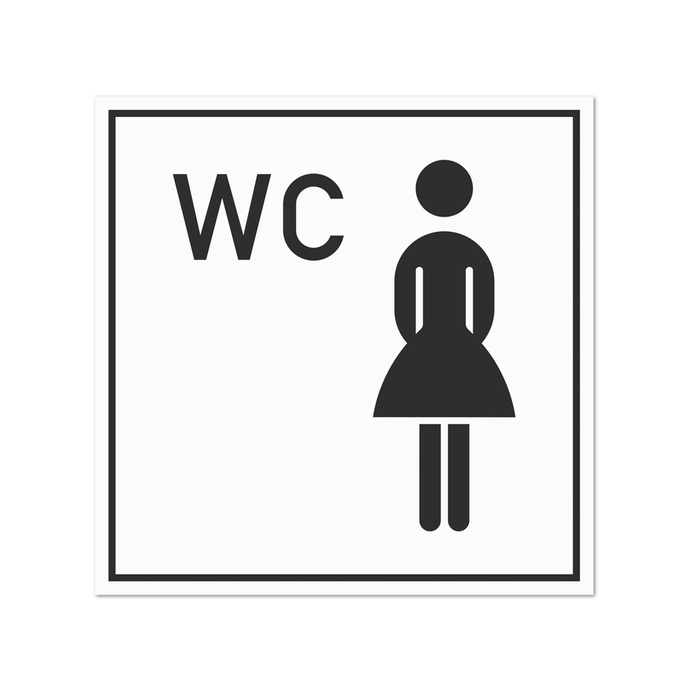 Artikelbild 1 des Artikels “Hinweisschild WC Damen Aufkleber | 10 x 10 cm“
