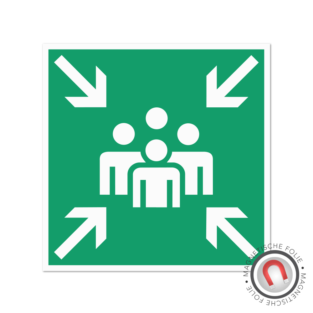  Artikelbild 1 des Artikels “Hinweisschild eckig, Sammelstelle Magnetschild | 20 x 20 cm“