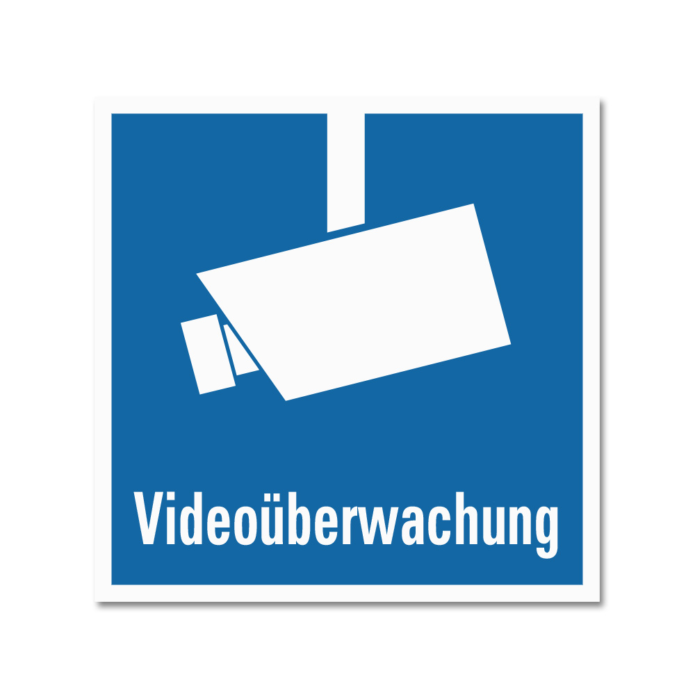 Artikelbild 1 des Artikels “Hinweisschild eckig, Videoüberwachung “