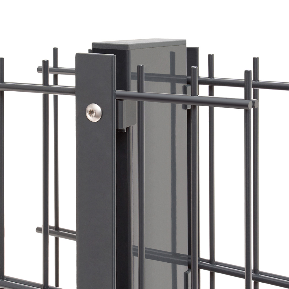  Artikelbild 2 des Artikels “Gabionenpfosten Typ 4 anthrazit RAL 7016 | 630 | Zum Einbetonieren“