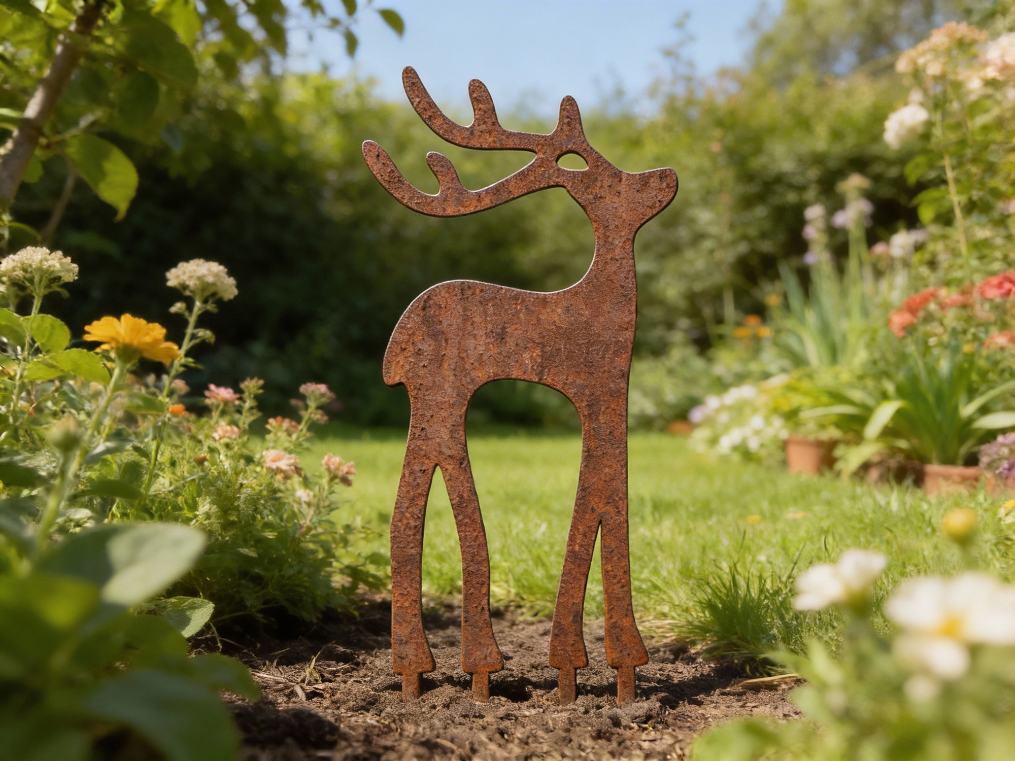 Artikelbild 2 des Artikels “Gartenstecker Rentier Prancer “