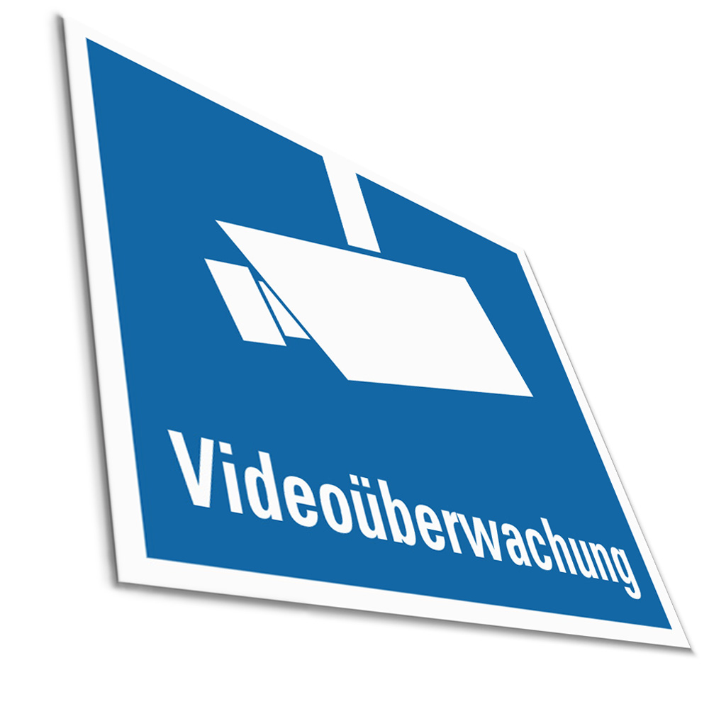 Artikelbild 2 des Artikels “Hinweisschild eckig, Videoüberwachung “